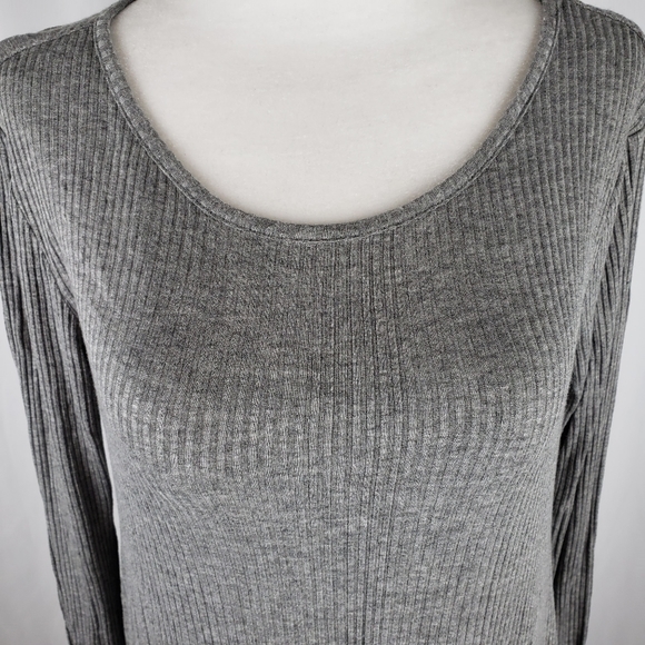 Love Fire Gray Long Sleeve Tshirt Dress XS - Picture 3 of 6